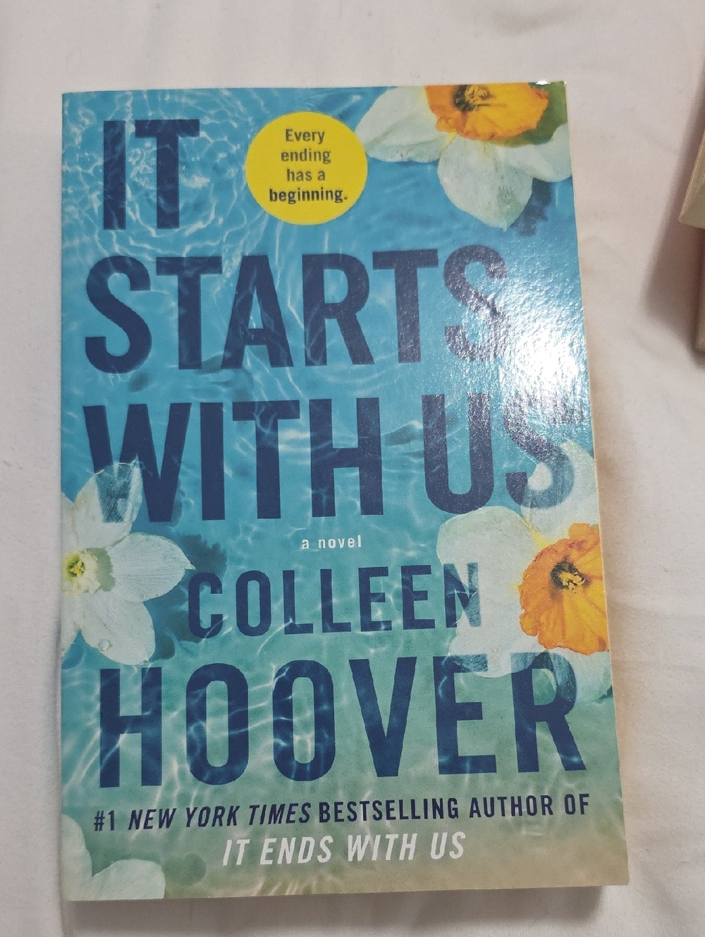 Colleen Hoover 'It Starts With Us' Paperback - Blue Floral Cover